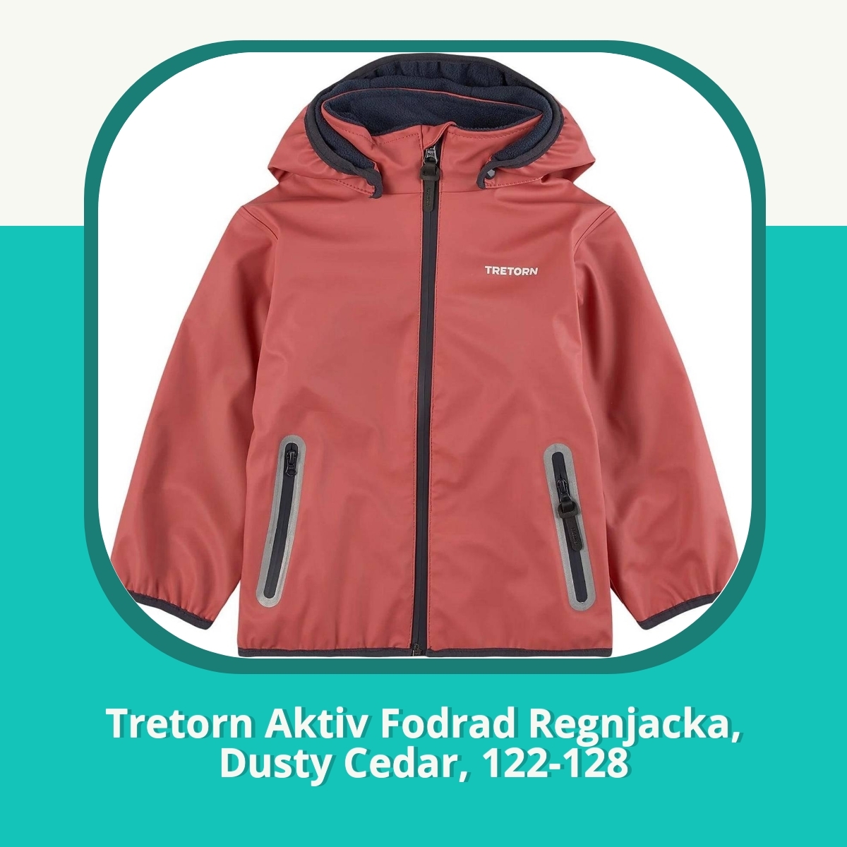 Recension af Tretorn Aktiv Fodrad Regnjacka, Dusty Cedar, 122-128