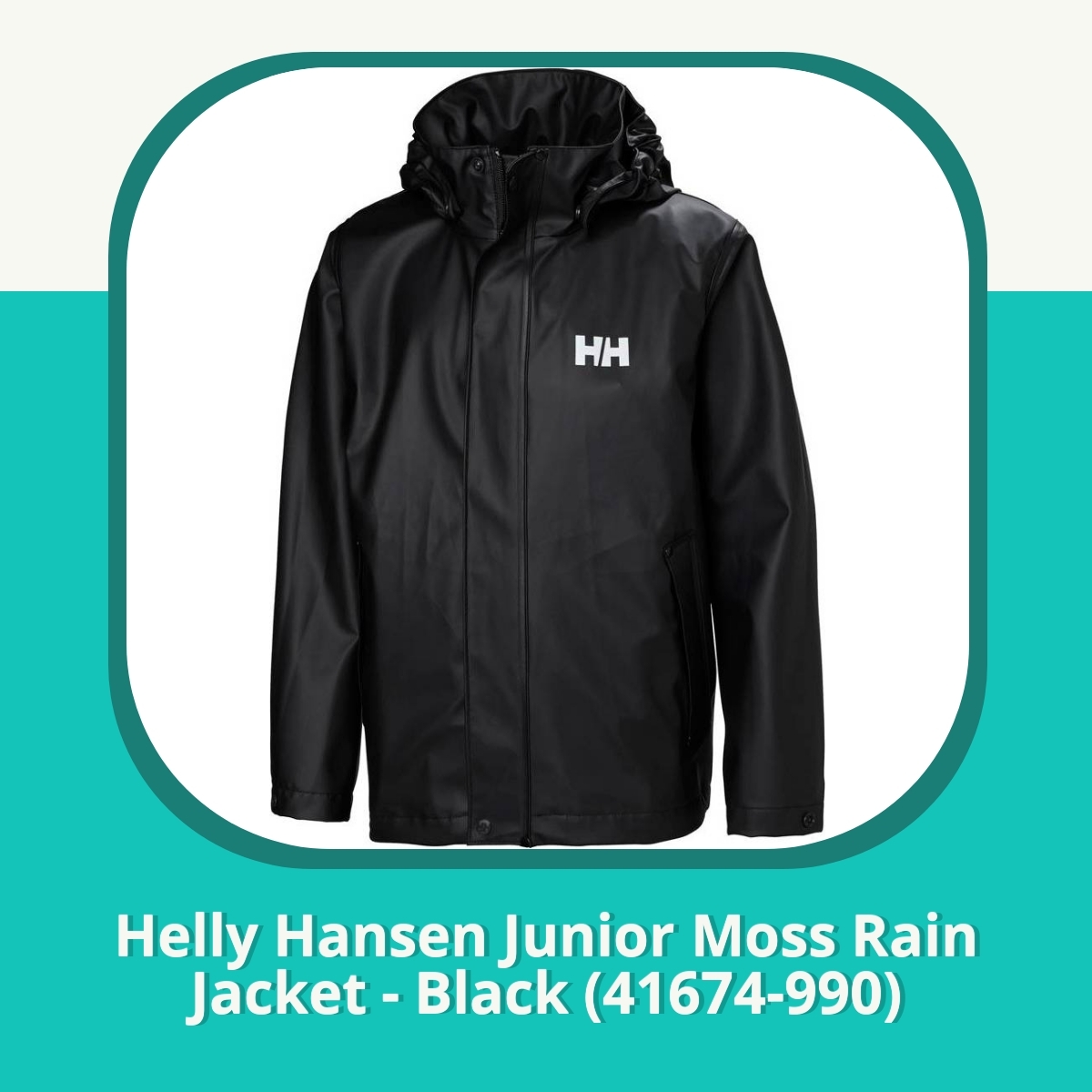 Anmeldelse af Helly Hansen Junior Moss Rain Jacket - Black (41674-990)