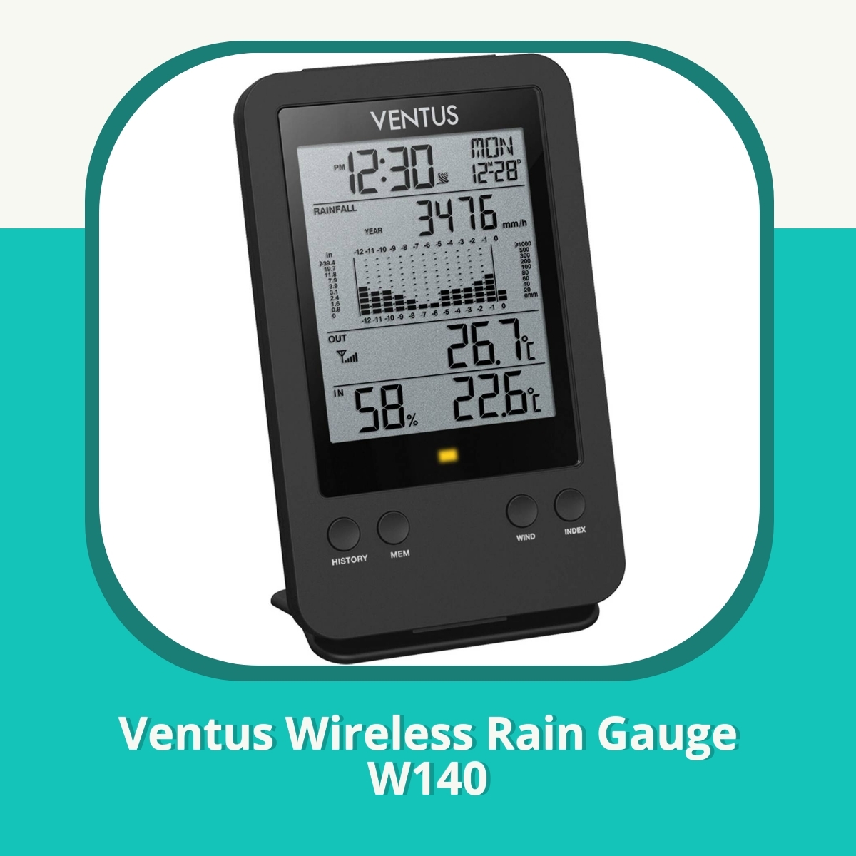Recension af Ventus Wireless Rain Gauge W140