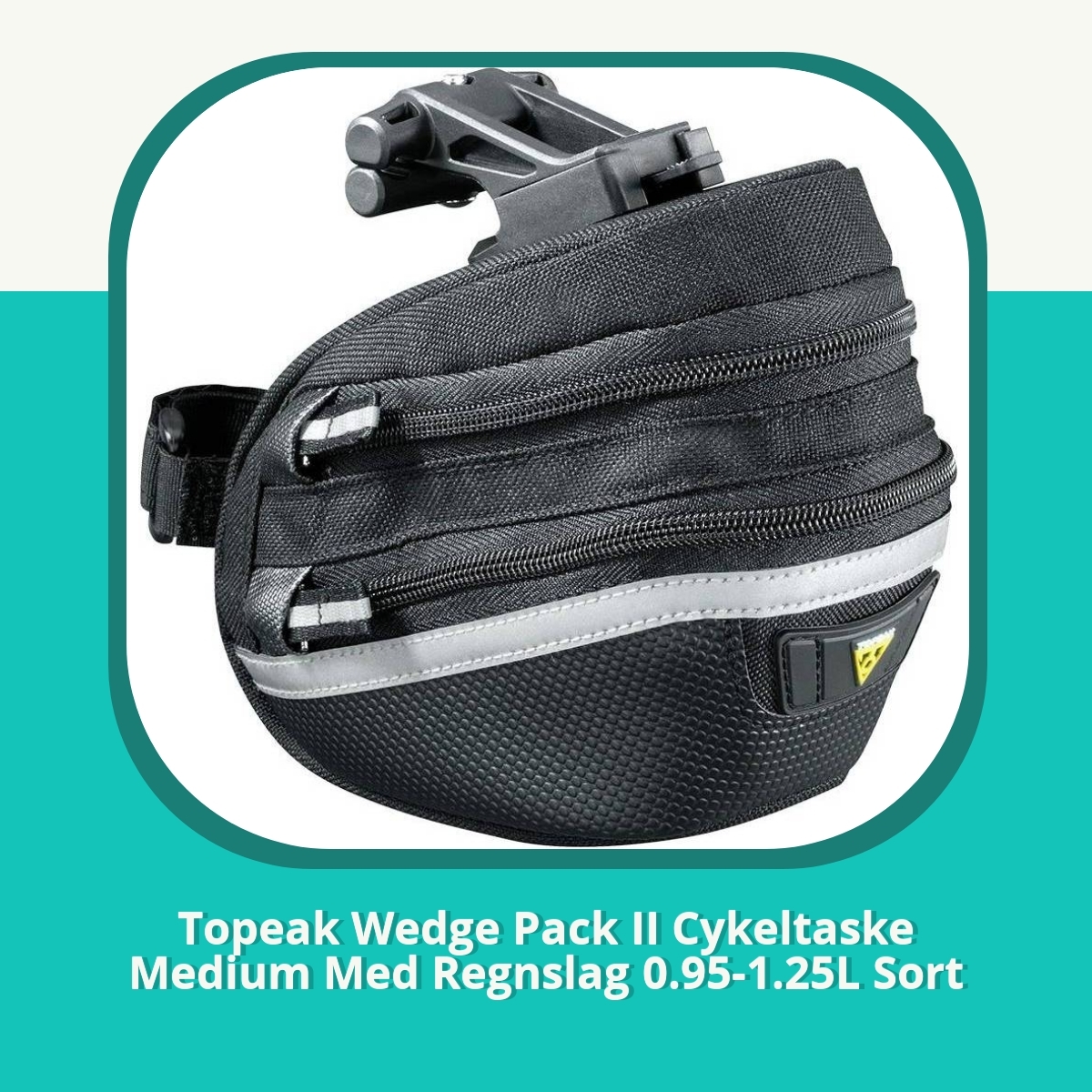 Anmeldelse af Topeak Wedge Pack II Cykeltaske Medium Med Regnslag 0.95-1.25L Sort