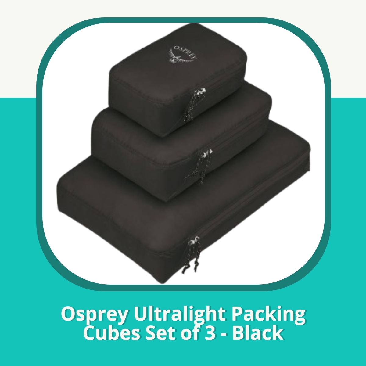Anmeldelse af Osprey Ultralight Packing Cubes Set of 3 - Black