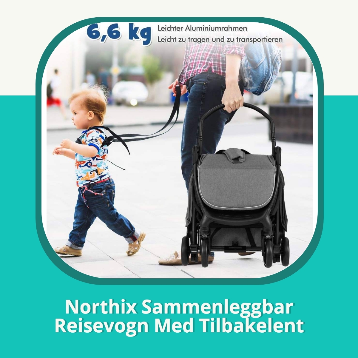 Anmeldelse af Northix Sammenleggbar Reisevogn Med Tilbakelent