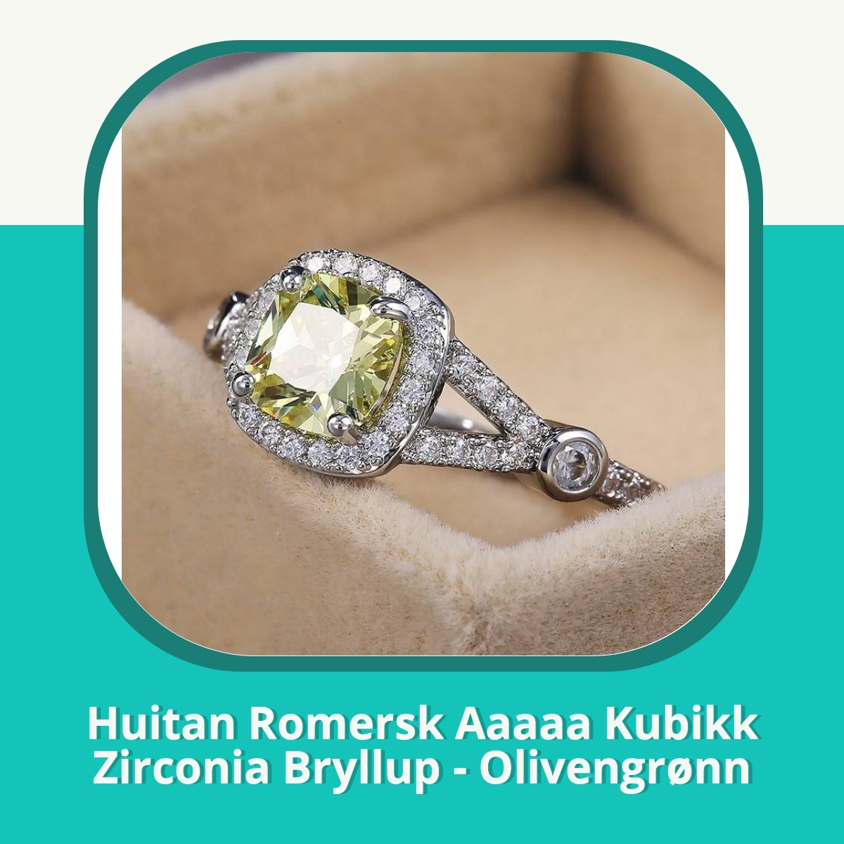 Anmeldelse af Huitan Romersk Aaaaa Kubikk Zirconia Bryllup - Olivengrønn
