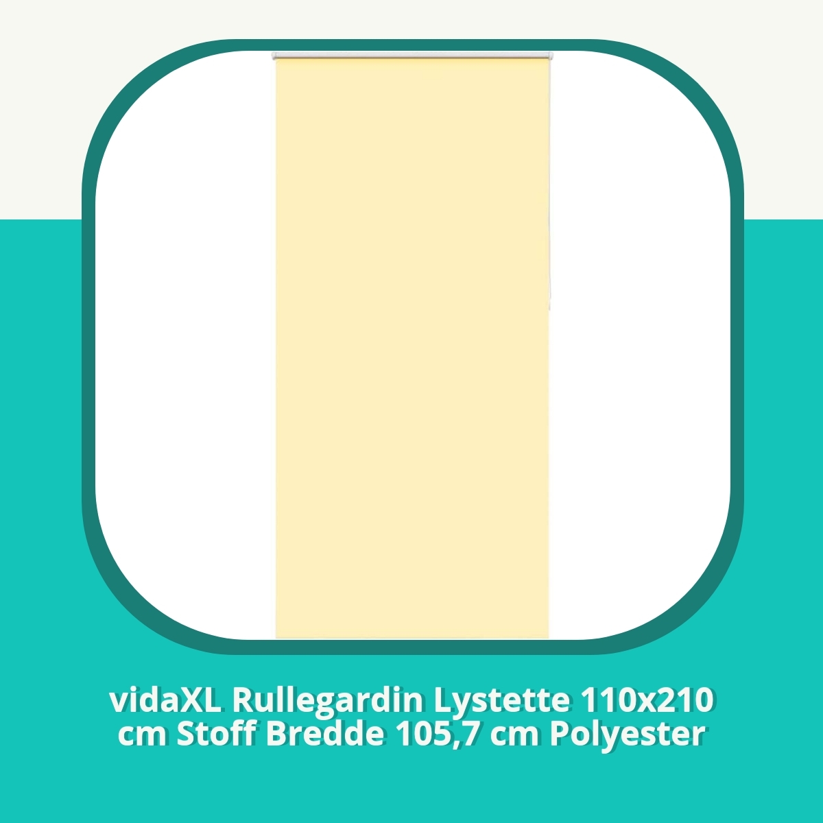 Anmeldelse vidaXL Rullegardin Lystette 110x210 cm Stoff Bredde 105,7 cm Polyester