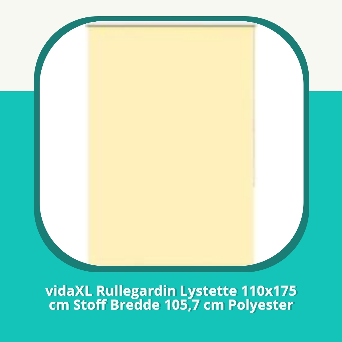 Anmeldelse af vidaXL Rullegardin Lystette 110x175 cm Stoff Bredde 105,7 cm Polyester