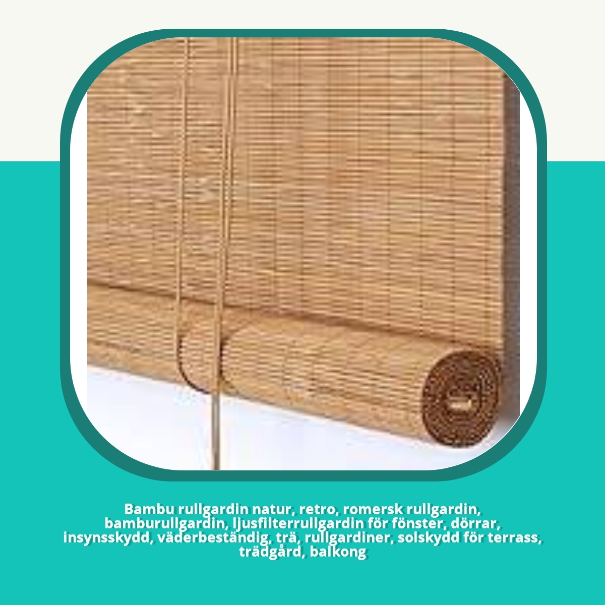 Recension af Bambu rullgardin natur, retro, romersk rullgardin, bamburullgardin, ljusfilterrullgardin för fönster, dörrar, insynsskydd, väderbeständig, trä, rullgardiner, solskydd för terrass, trädgård, balkong