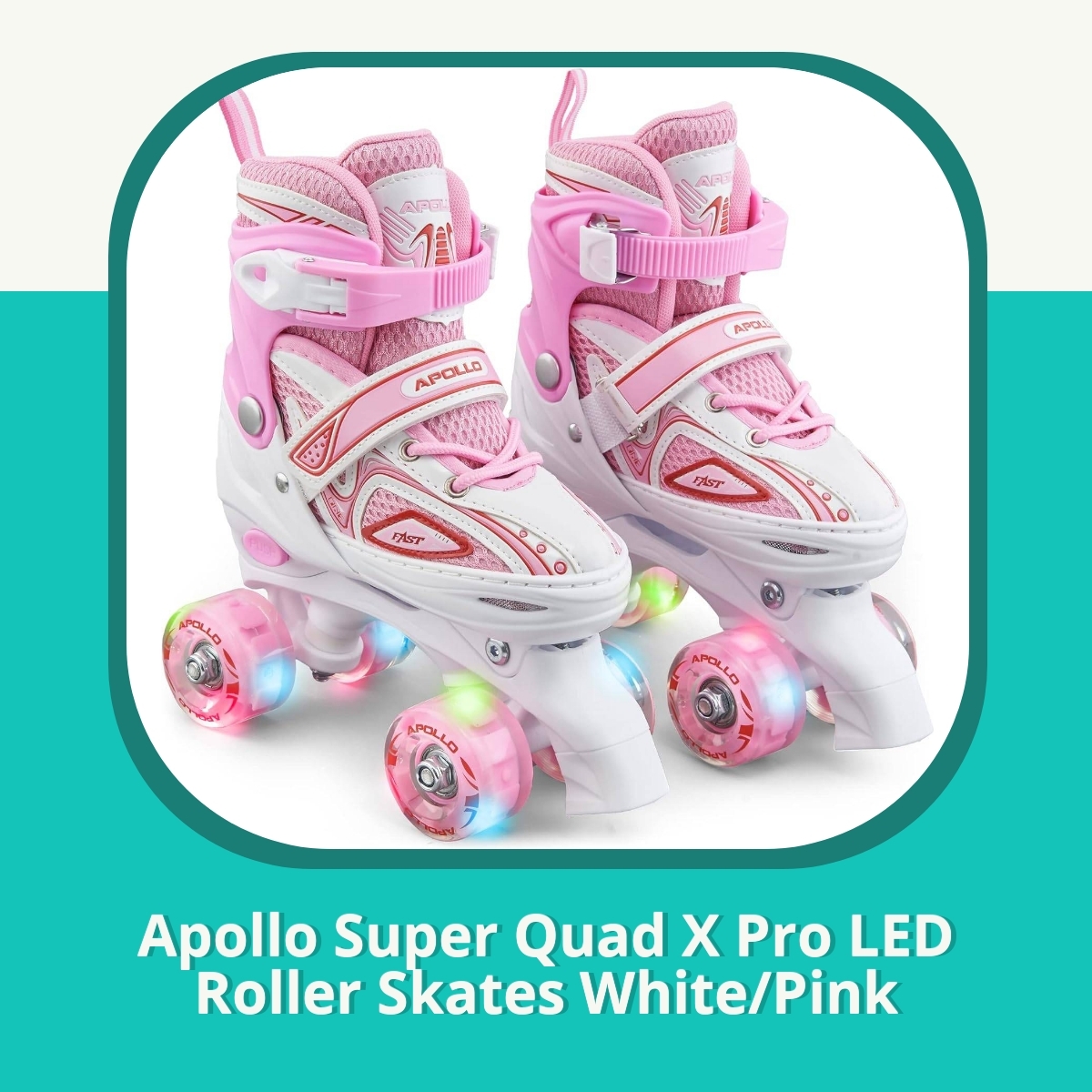 Recension af Apollo Super Quad X Pro LED Roller Skates White/Pink