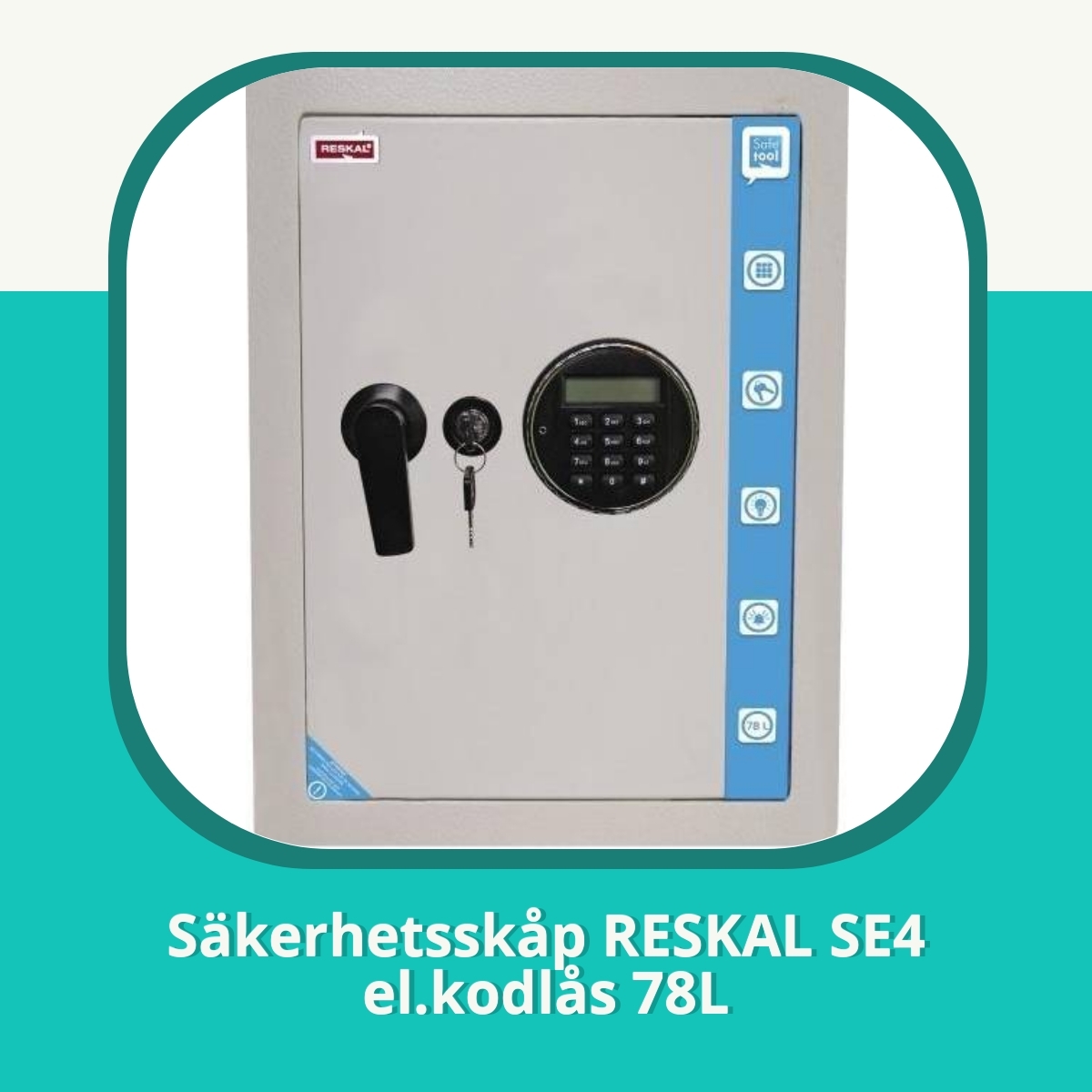 Recension af Säkerhetsskåp RESKAL SE4 el.kodlås 78L