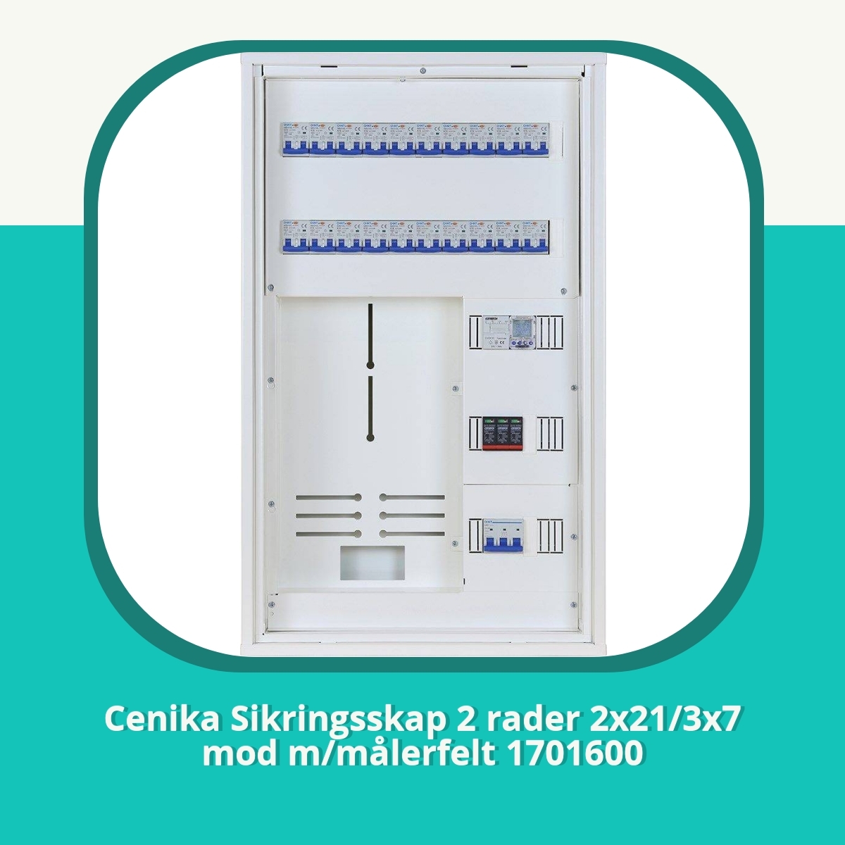 Anmeldelse Cenika Sikringsskap 2 rader 2x21/3x7 mod m/målerfelt 1701600