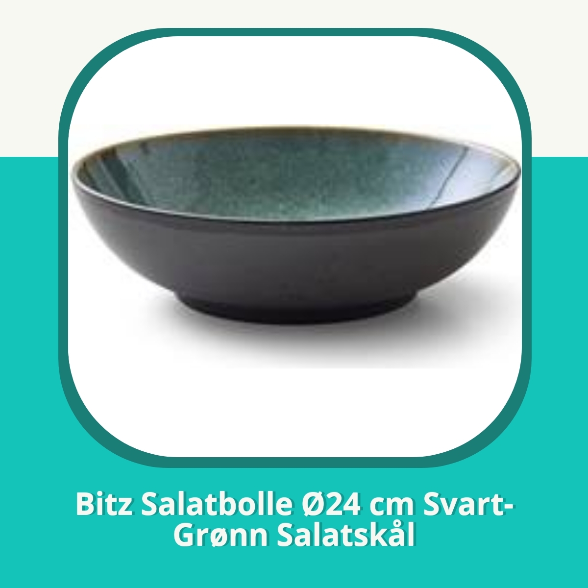 Anmeldelse Bitz Salatbolle Ø24 cm Svart-Grønn Salatskål