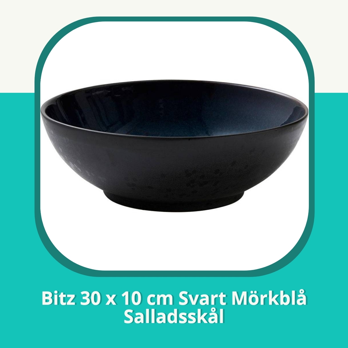 Recension af Bitz 30 x 10 cm Svart Mörkblå Salladsskål