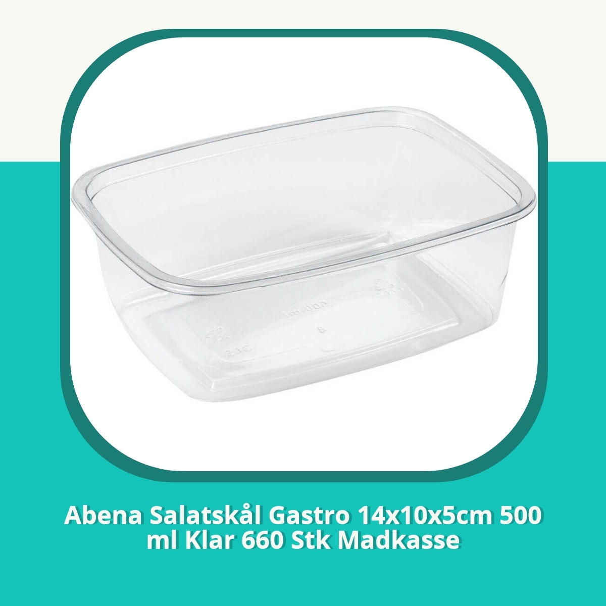 Recension af Abena Salatskål Gastro 14x10x5cm 500 ml Klar 660 Stk Madkasse