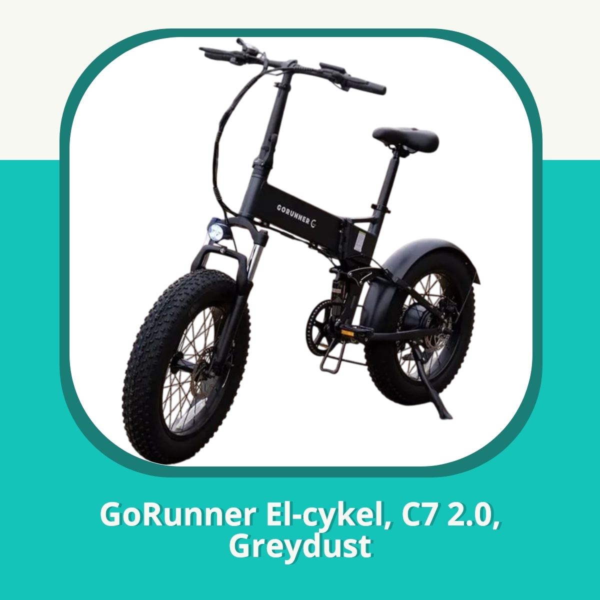 Anmeldelse af GoRunner El-cykel, C7 2.0, Greydust
