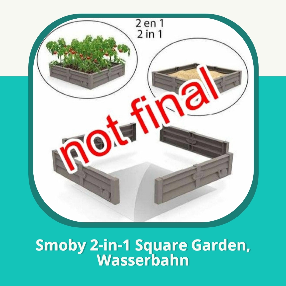 Anmeldelse af Smoby 2-in-1 Square Garden, Wasserbahn