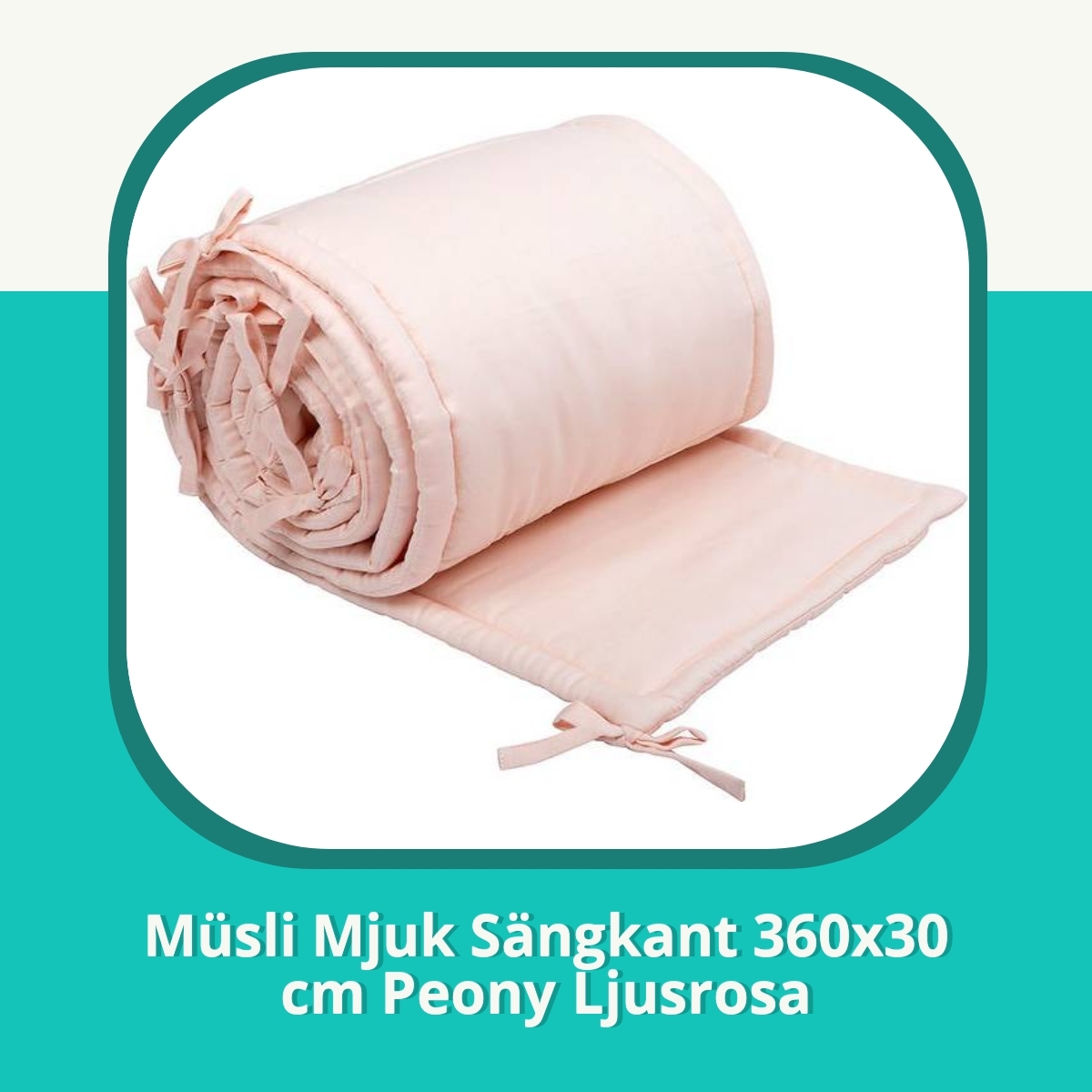 Recension Müsli Mjuk Sängkant 360x30 cm Peony Ljusrosa