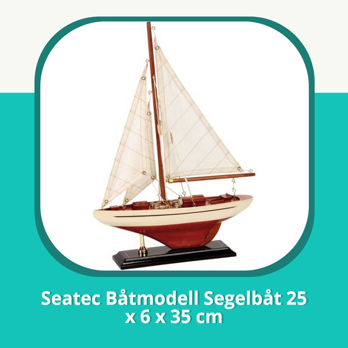 Recension Seatec Båtmodell Segelbåt 25 x 6 x 35 cm