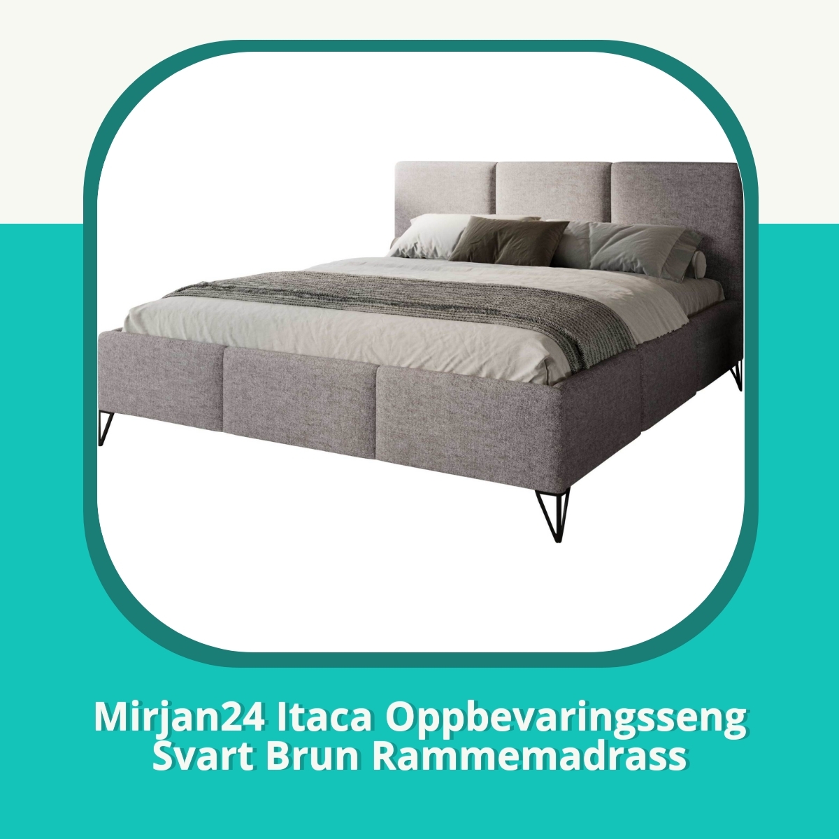 Anmeldelse af Mirjan24 Itaca Oppbevaringsseng Svart Brun Rammemadrass