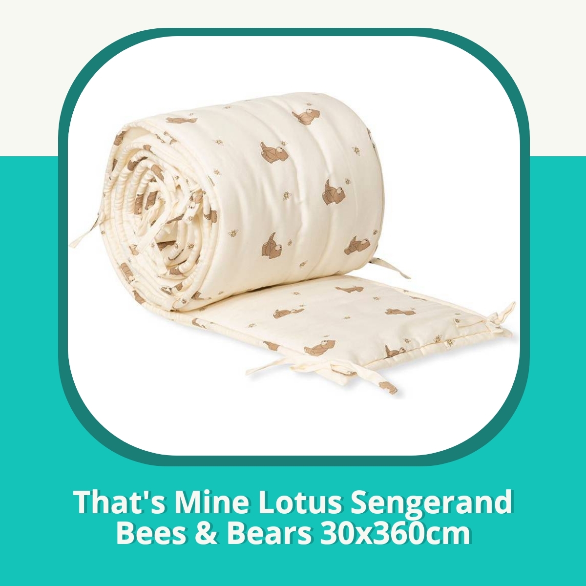 Anmeldelse af That's Mine Lotus Sengerand Bees & Bears 30x360cm