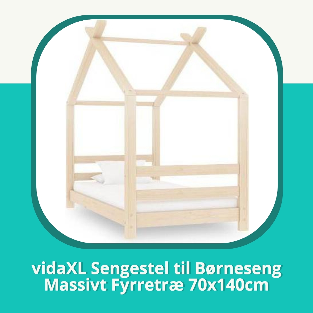 Anmeldelse af vidaXL Sengestel til Børneseng Massivt Fyrretræ 70x140cm