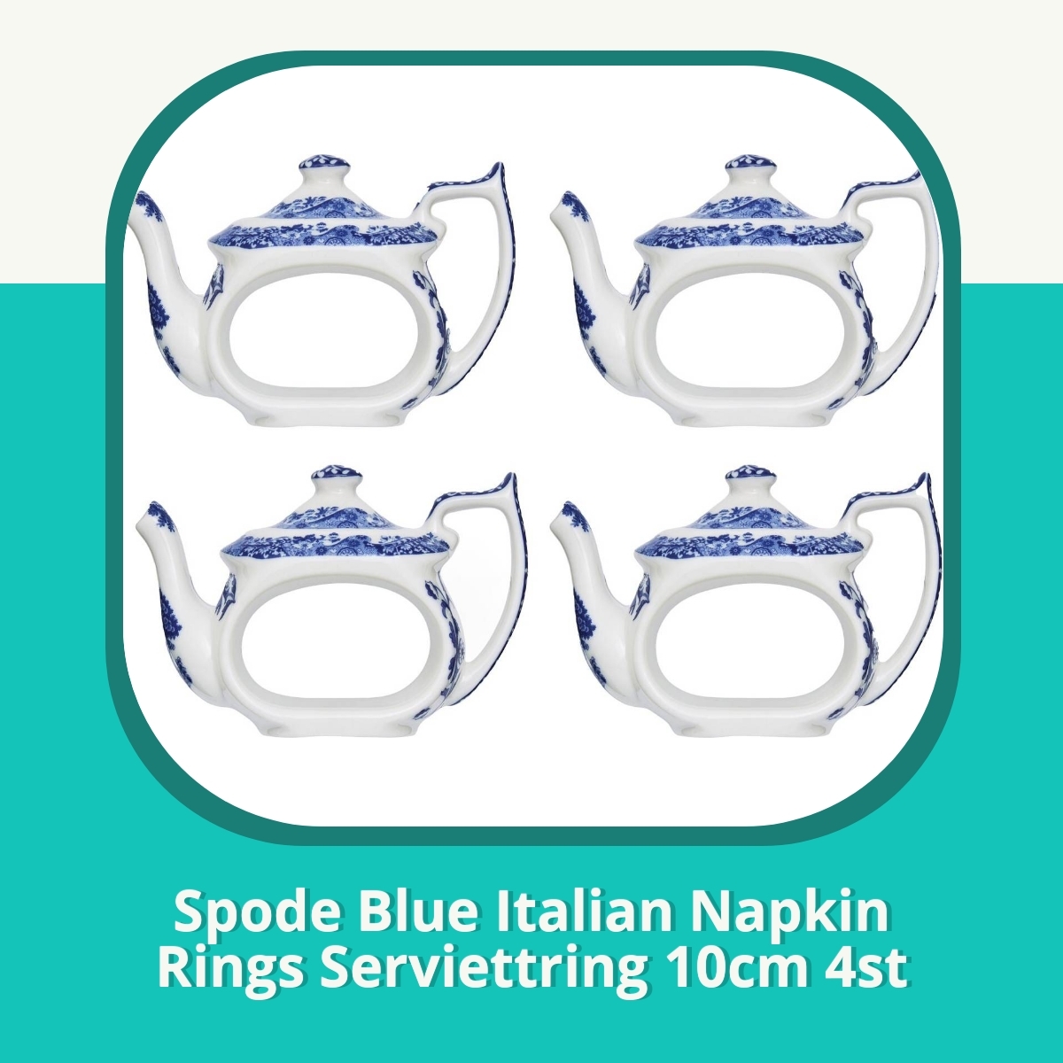Anmeldelse af Spode Blue Italian Napkin Rings Serviettring 10cm 4st