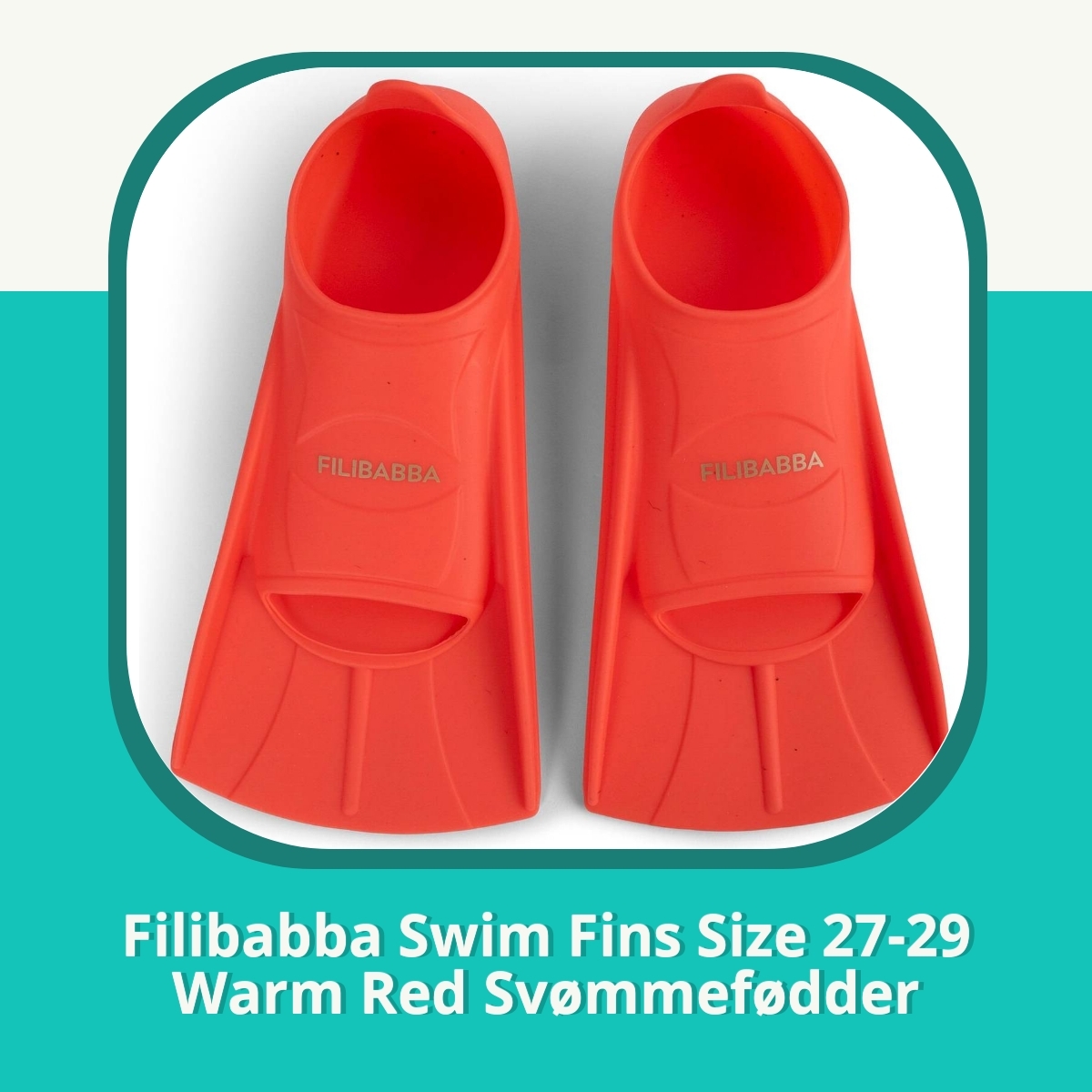 Recension af Filibabba Swim Fins Size 27-29 Warm Red Svømmefødder