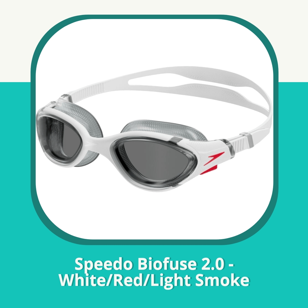Recension Speedo Biofuse 2.0 - White/Red/Light Smoke