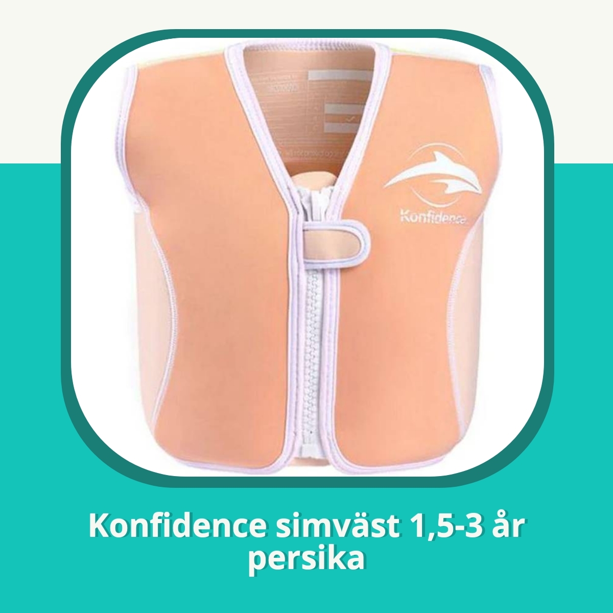 Recension af Konfidence simväst 1,5-3 år persika
