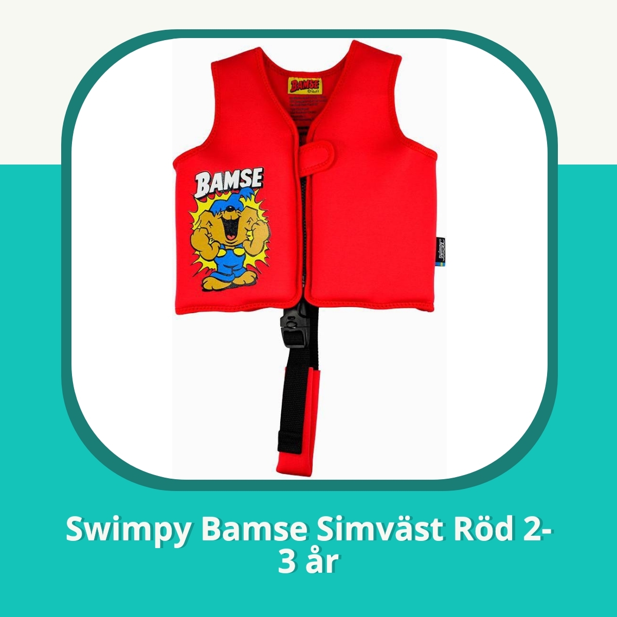 Recension af Swimpy Bamse Simväst Röd 2-3 år