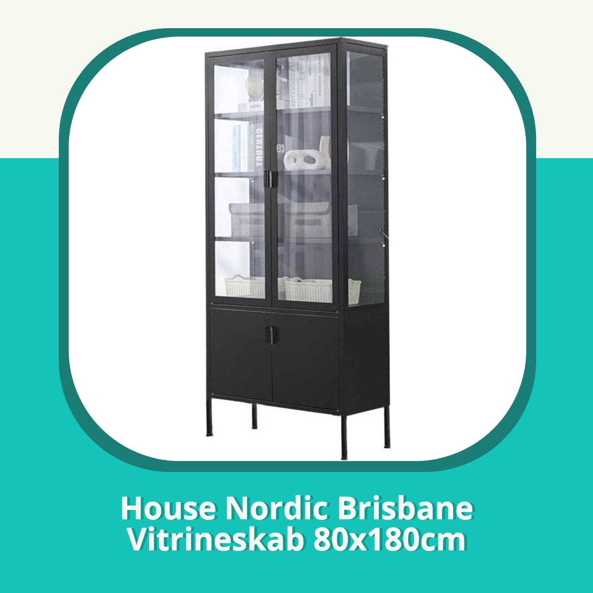 Anmeldelse af House Nordic Brisbane Vitrineskab 80x180cm