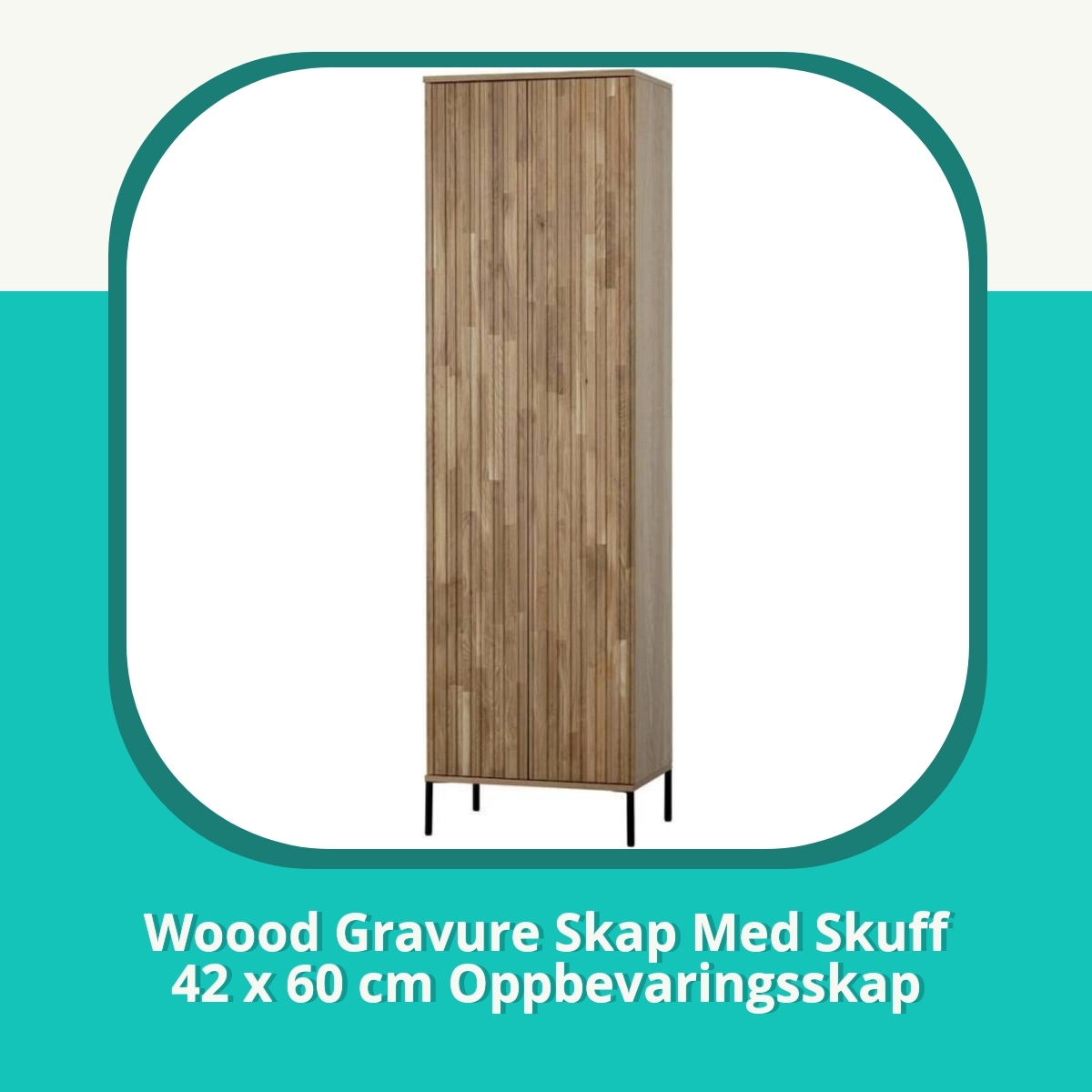 Anmeldelse af Woood Gravure Skap Med Skuff 42 x 60 cm Oppbevaringsskap