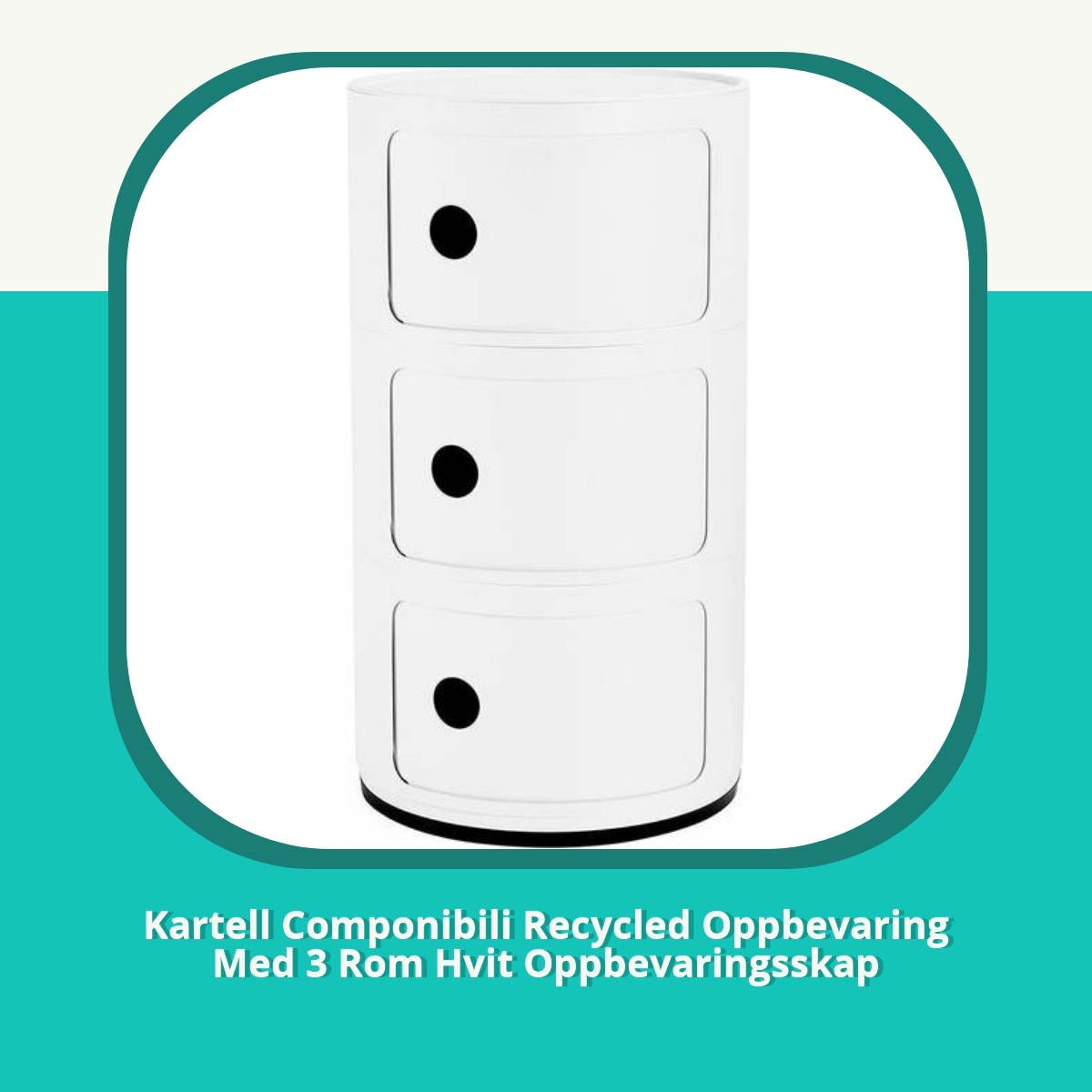Anmeldelse af Kartell Componibili Recycled Oppbevaring Med 3 Rom Hvit Oppbevaringsskap