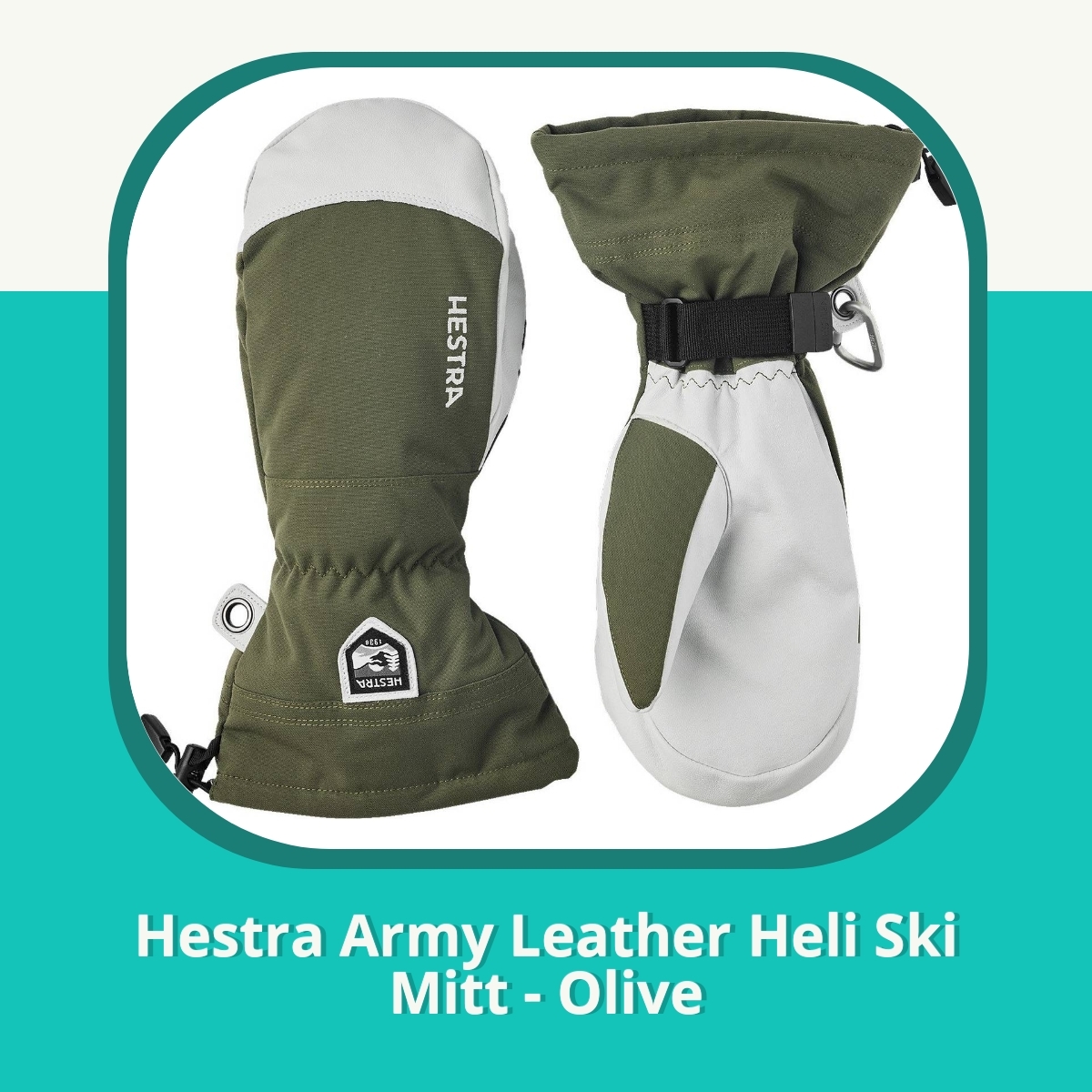 Anmeldelse af Hestra Army Leather Heli Ski Mitt - Olive