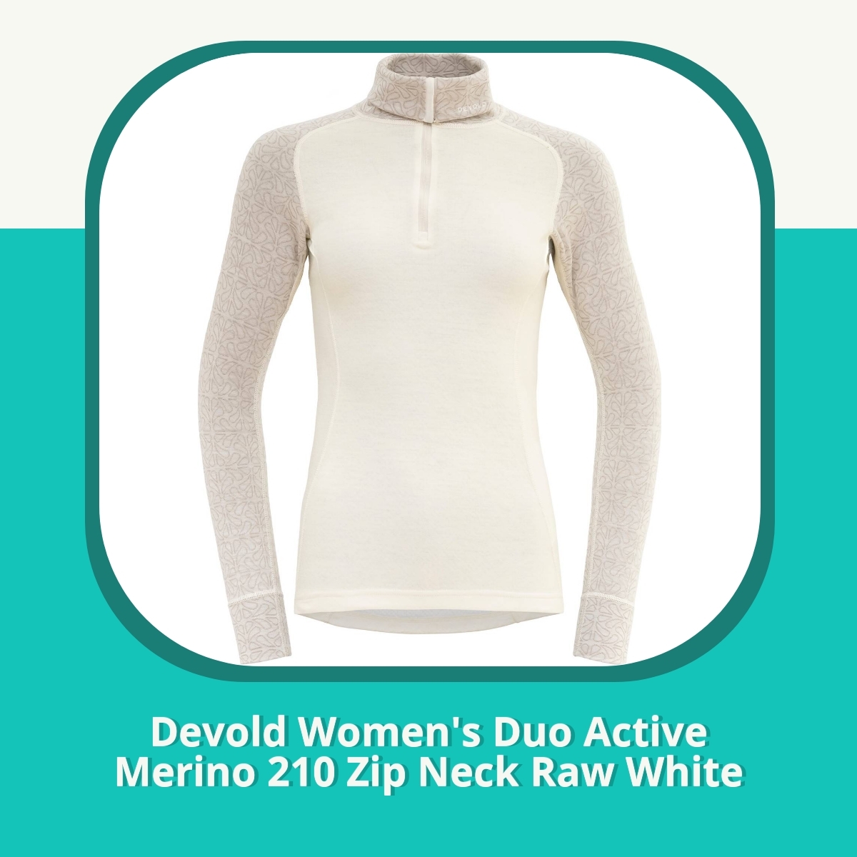 Anmeldelse af Devold Women's Duo Active Merino 210 Zip Neck Raw White