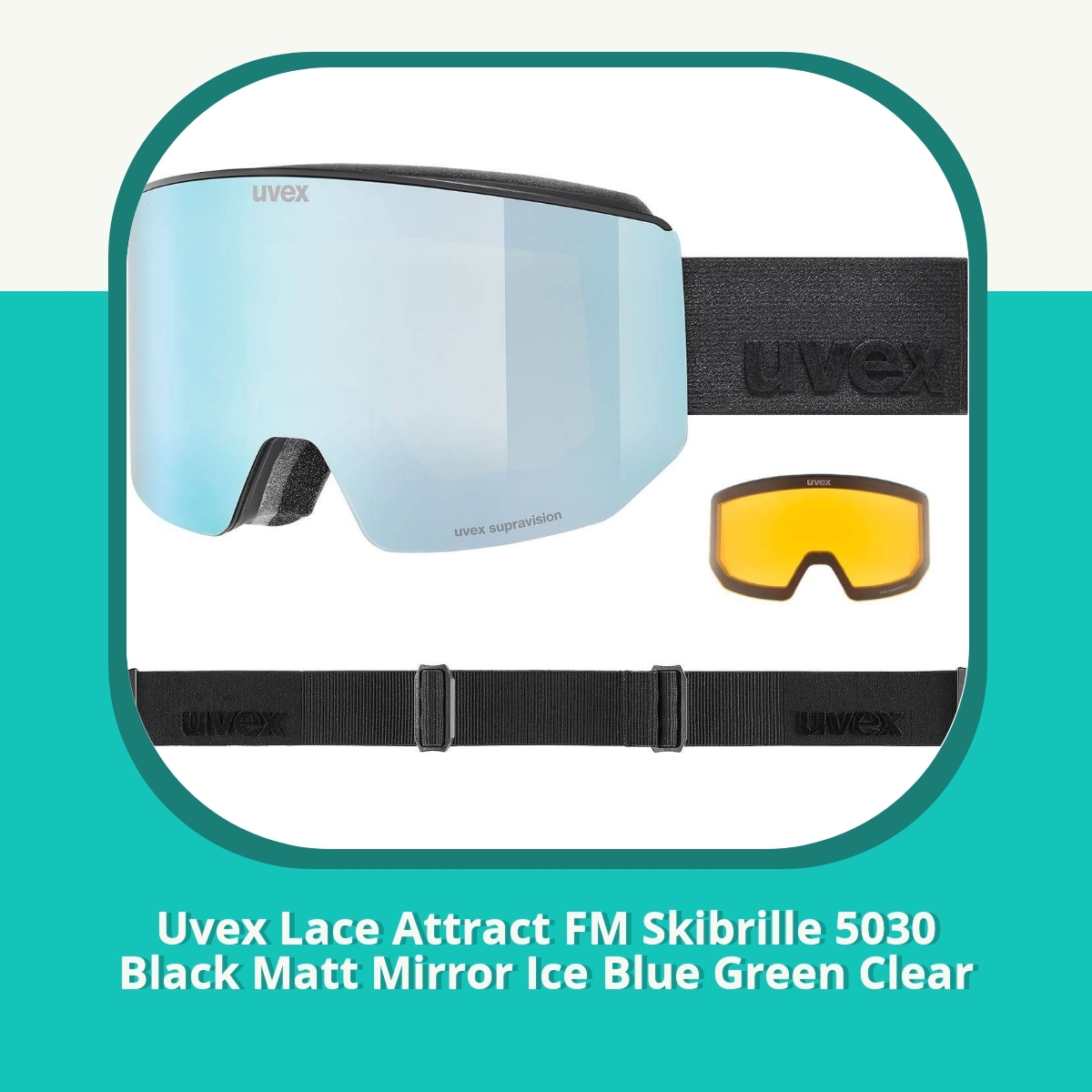 Recension af Uvex Lace Attract FM Skibrille 5030 Black Matt Mirror Ice Blue Green Clear