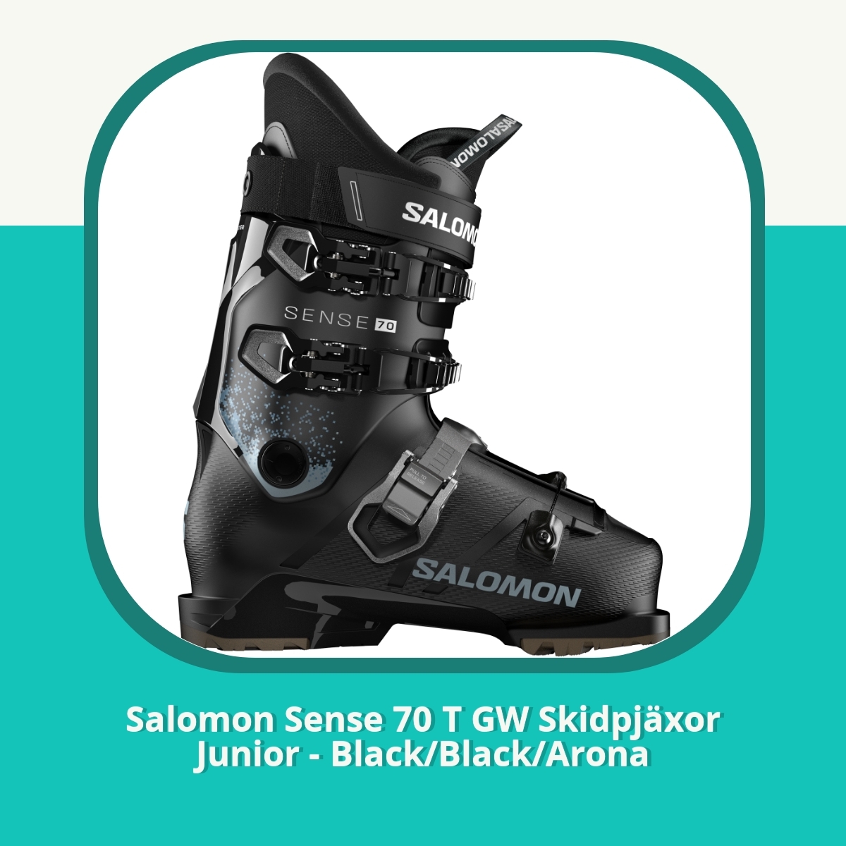 Recension af Salomon Sense 70 T GW Skidpjäxor Junior - Black/Black/Arona