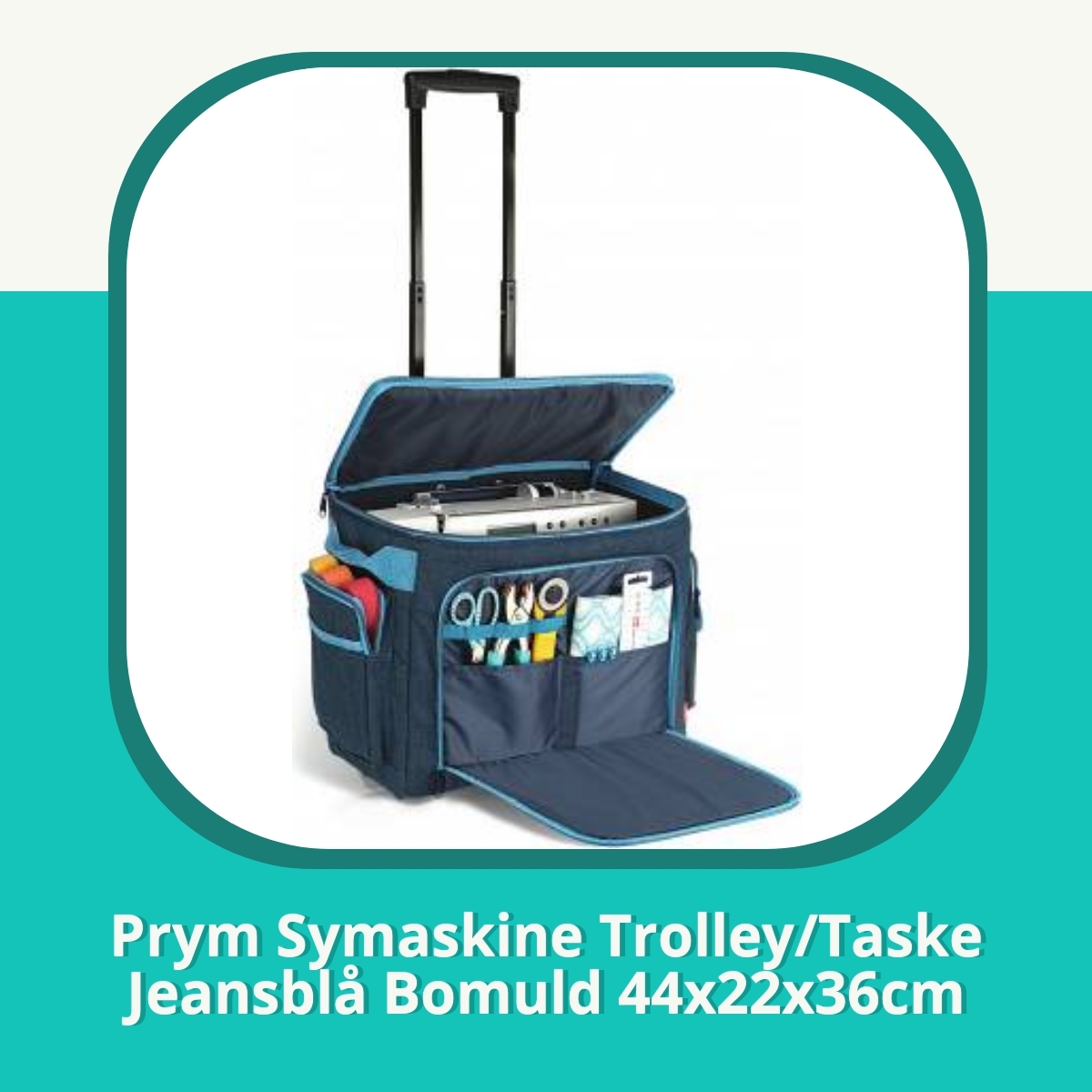 Recension af Prym Symaskine Trolley/Taske Jeansblå Bomuld 44x22x36cm