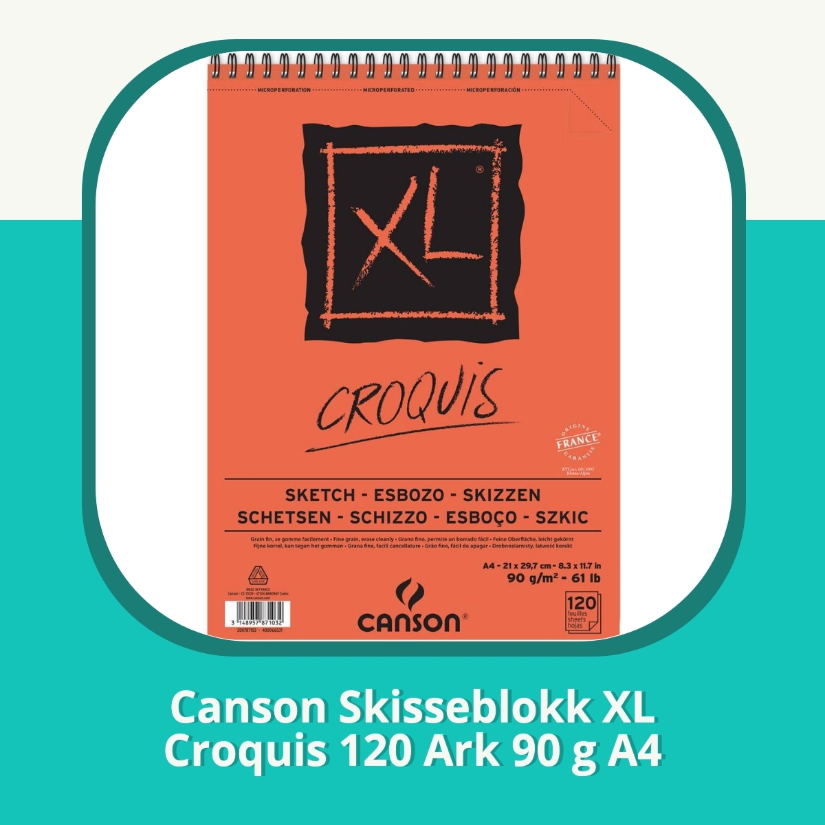 Anmeldelse af Canson Skisseblokk XL Croquis 120 Ark 90 g A4