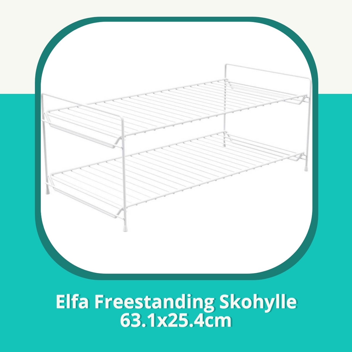 Anmeldelse af Elfa Freestanding Skohylle 63.1x25.4cm