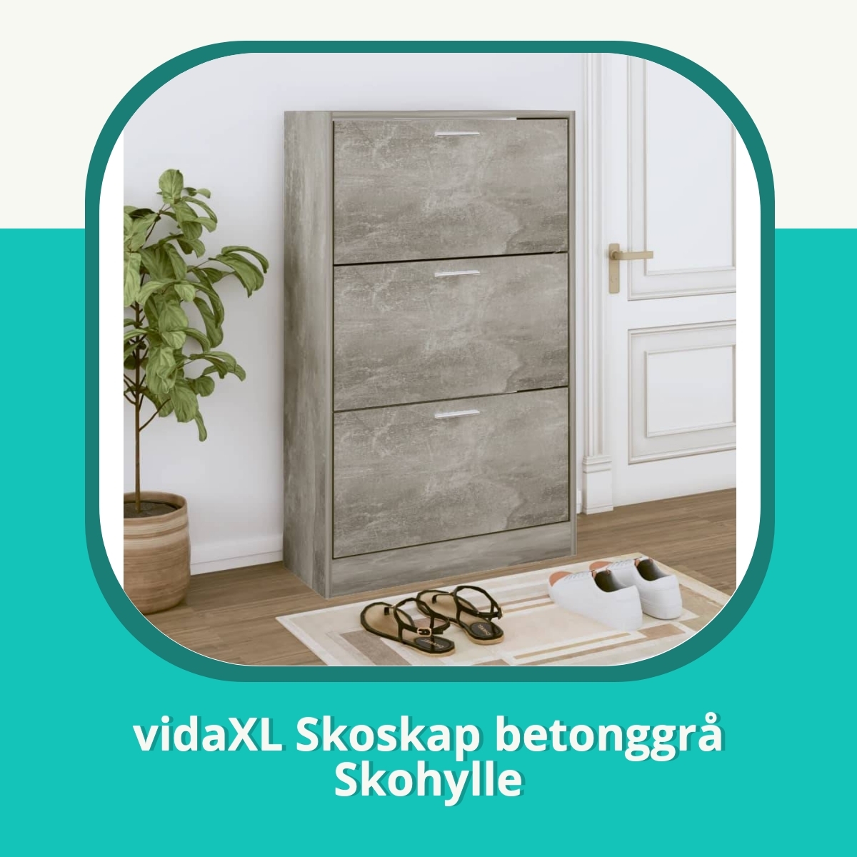 Anmeldelse af vidaXL Skoskap betonggrå Skohylle