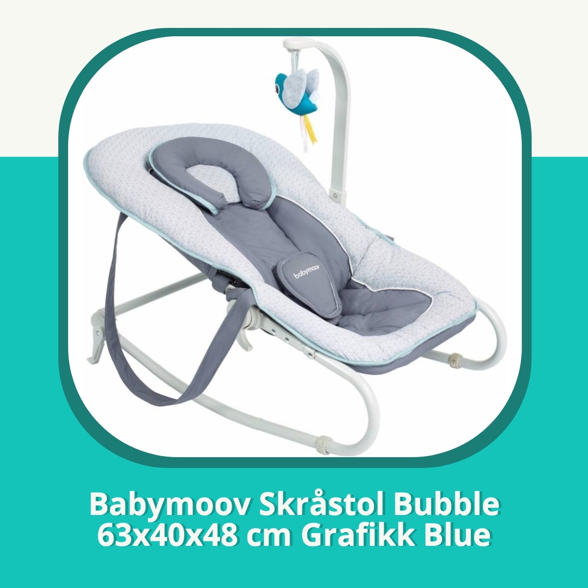 Anmeldelse af Babymoov Skråstol Bubble 63x40x48 cm Grafikk Blue