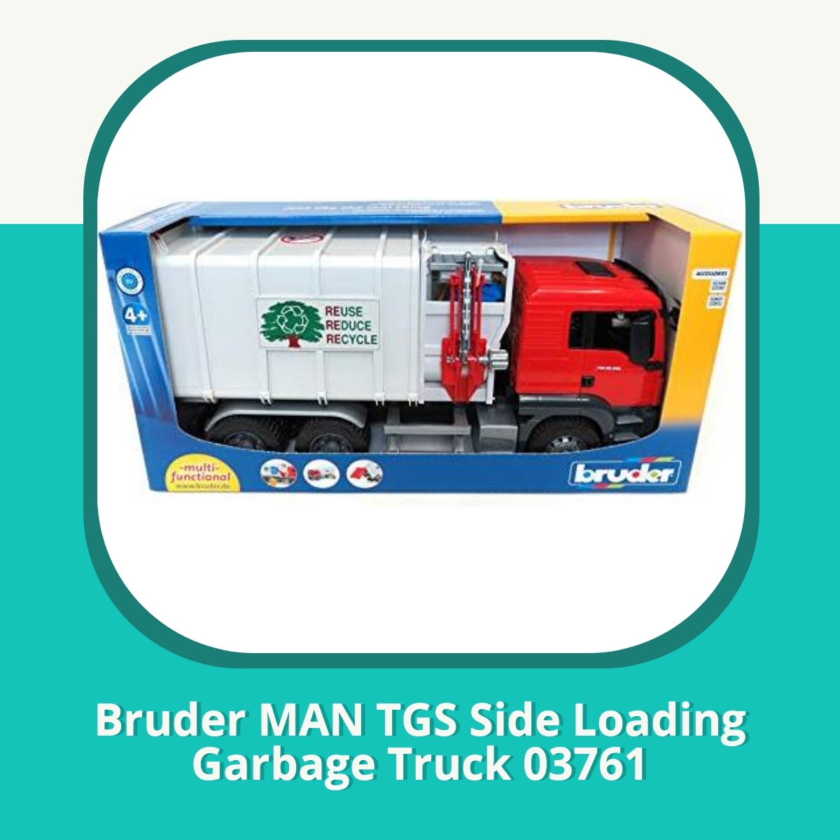 Anmeldelse af Bruder MAN TGS Side Loading Garbage Truck 03761