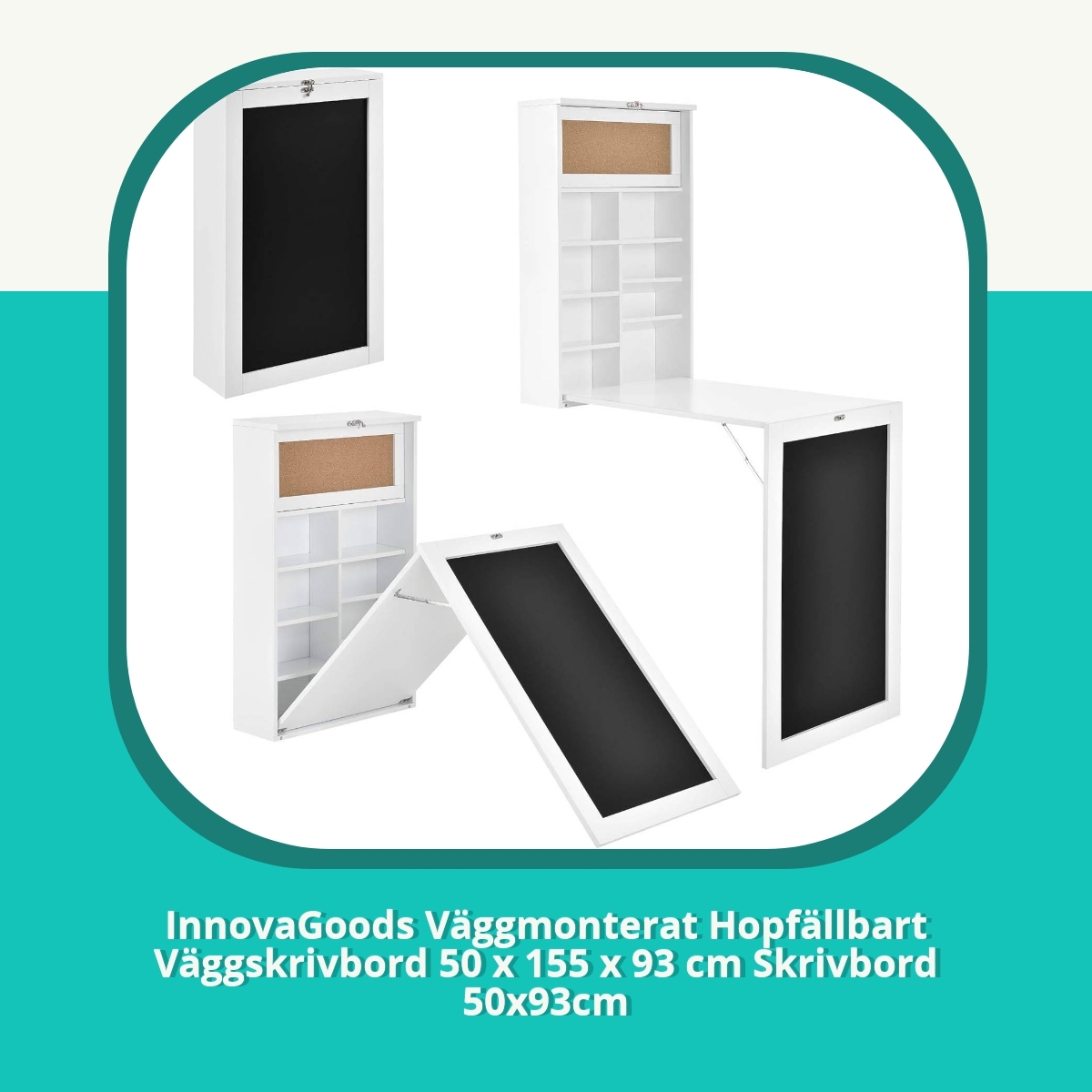 Recension af InnovaGoods Väggmonterat Hopfällbart Väggskrivbord 50 x 155 x 93 cm Skrivbord 50x93cm
