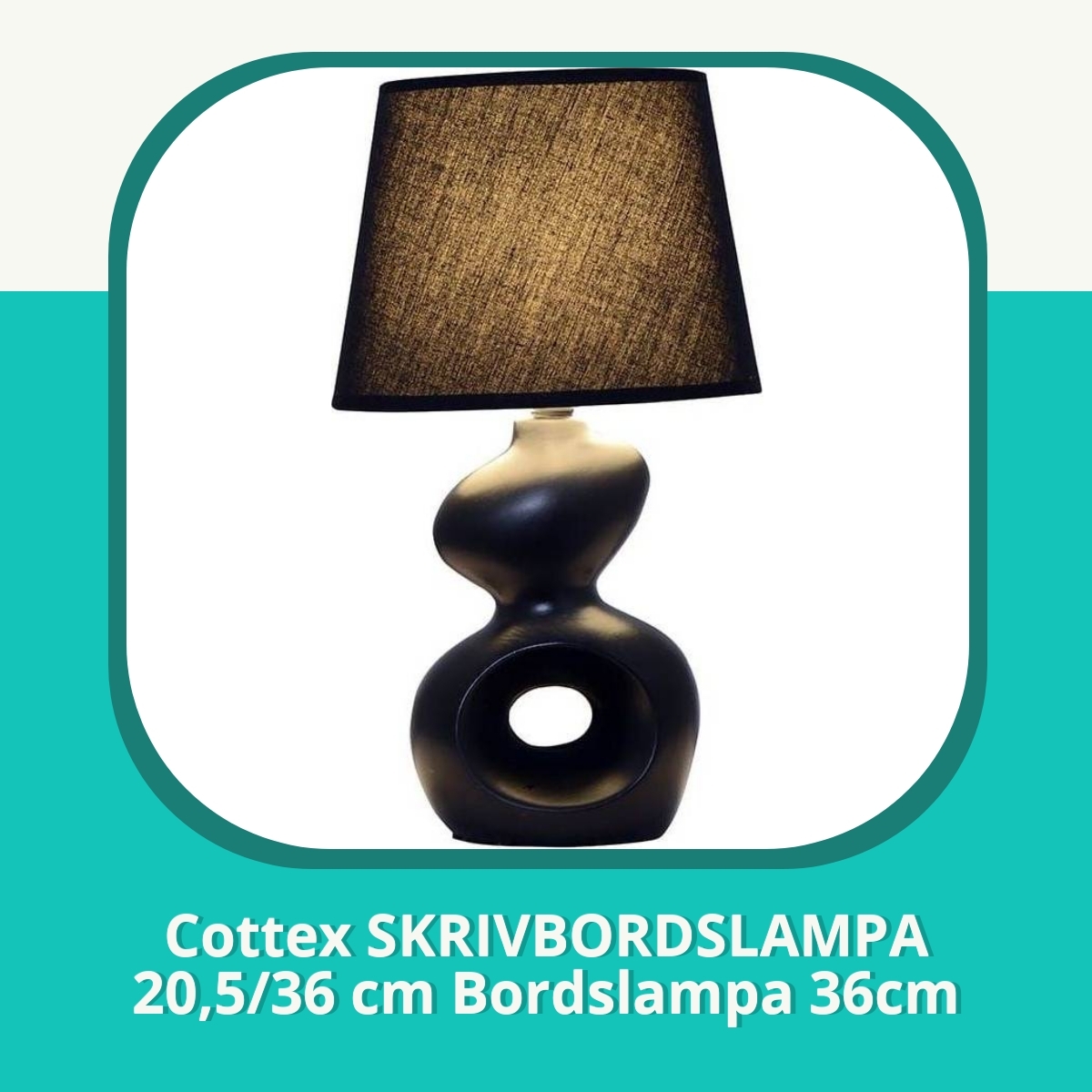 Recension af Cottex SKRIVBORDSLAMPA 20,5/36 cm Bordslampa 36cm