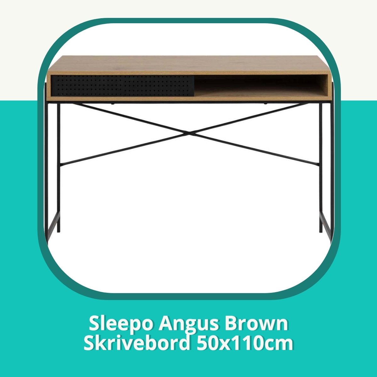 Anmeldelse af Sleepo Angus Brown Skrivebord 50x110cm
