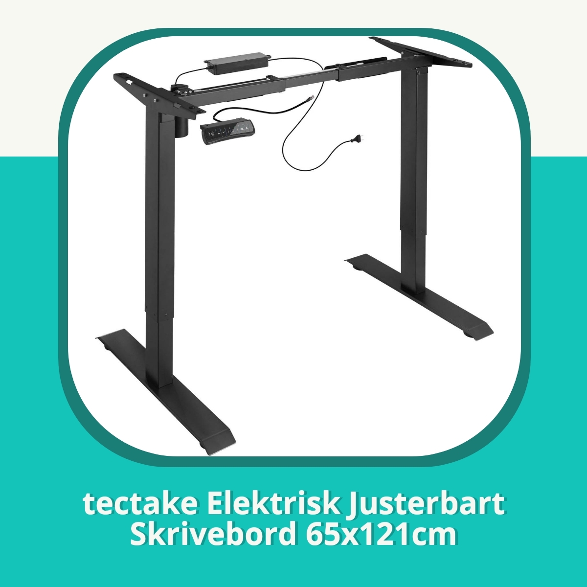 Anmeldelse af tectake Elektrisk Justerbart Skrivebord 65x121cm
