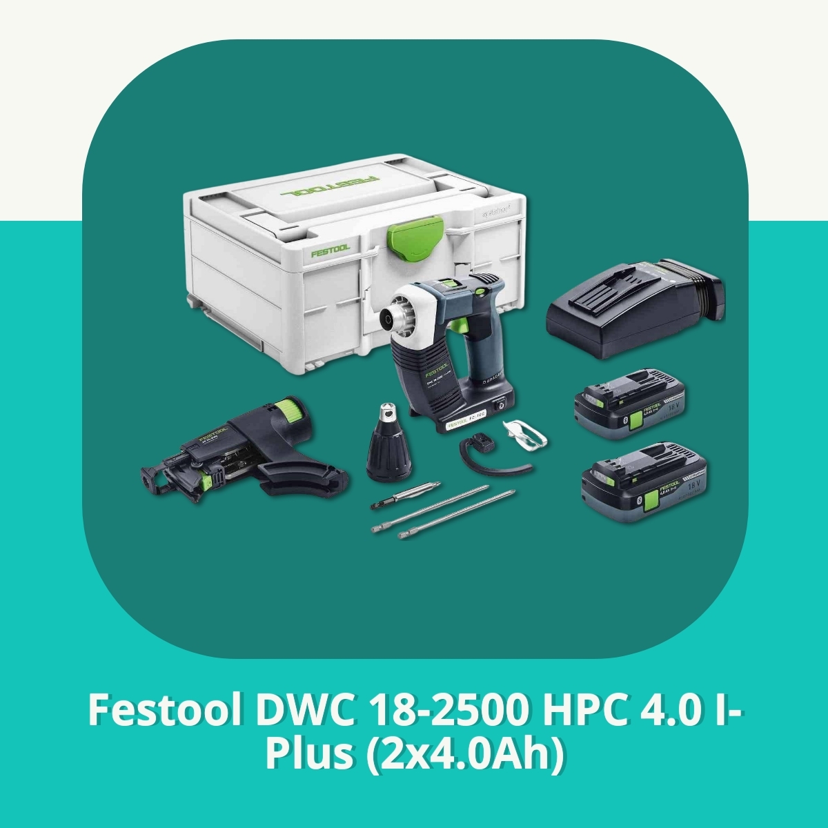 Anmeldelse af Festool DWC 18-2500 HPC 4.0 I-Plus (2x4.0Ah)