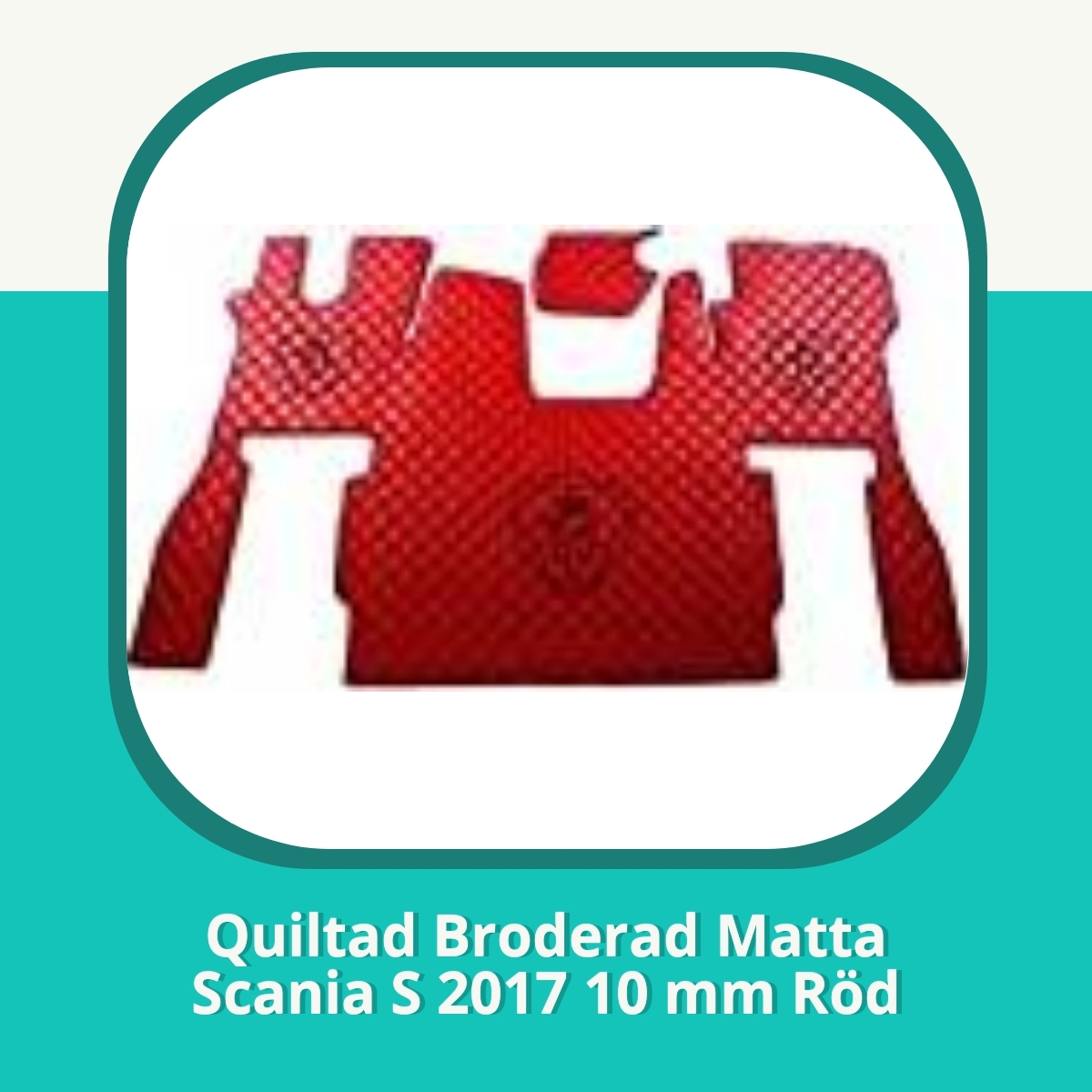 Recension af Quiltad Broderad Matta Scania S 2017 10 mm Röd