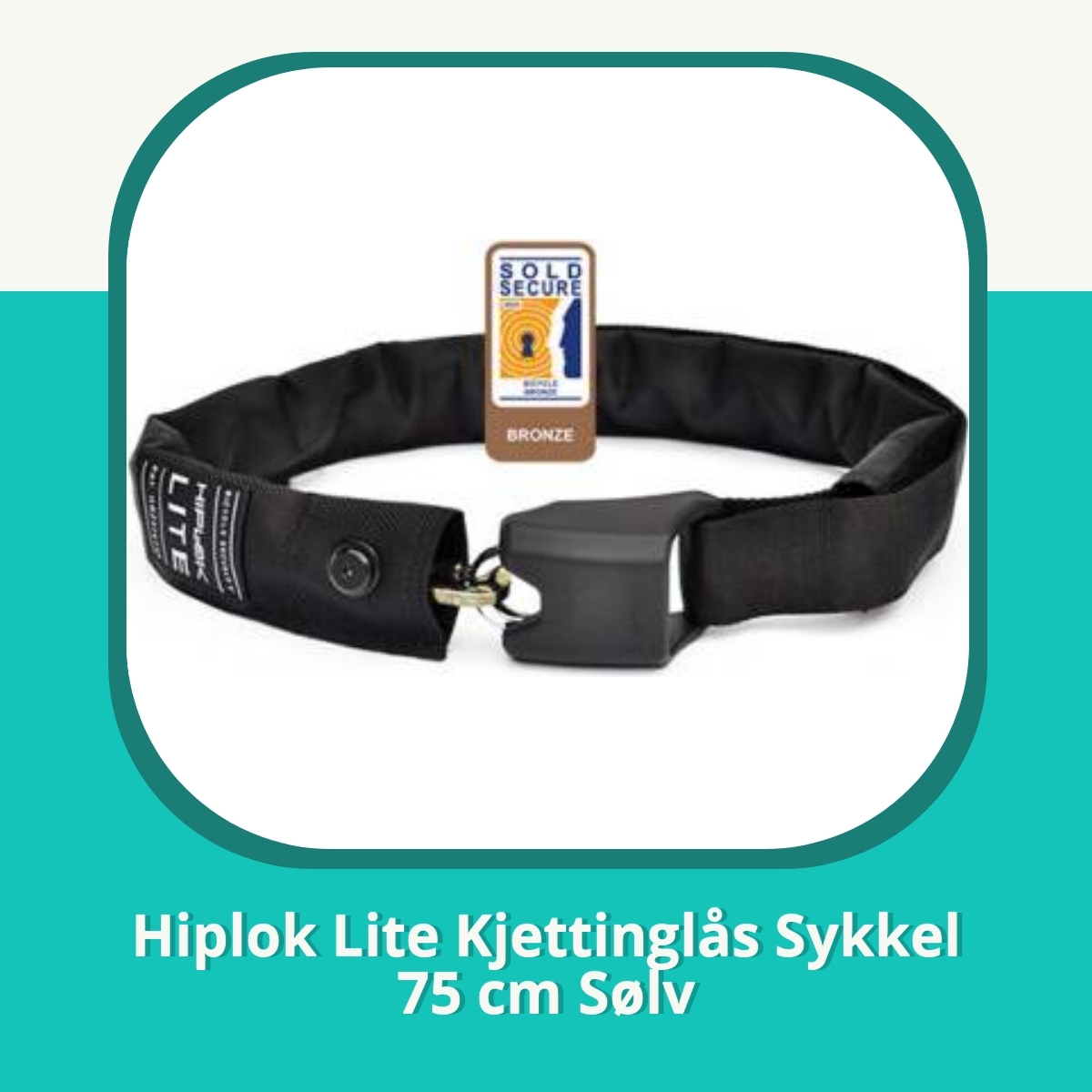 Anmeldelse af Hiplok Lite Kjettinglås Sykkel 75 cm Sølv