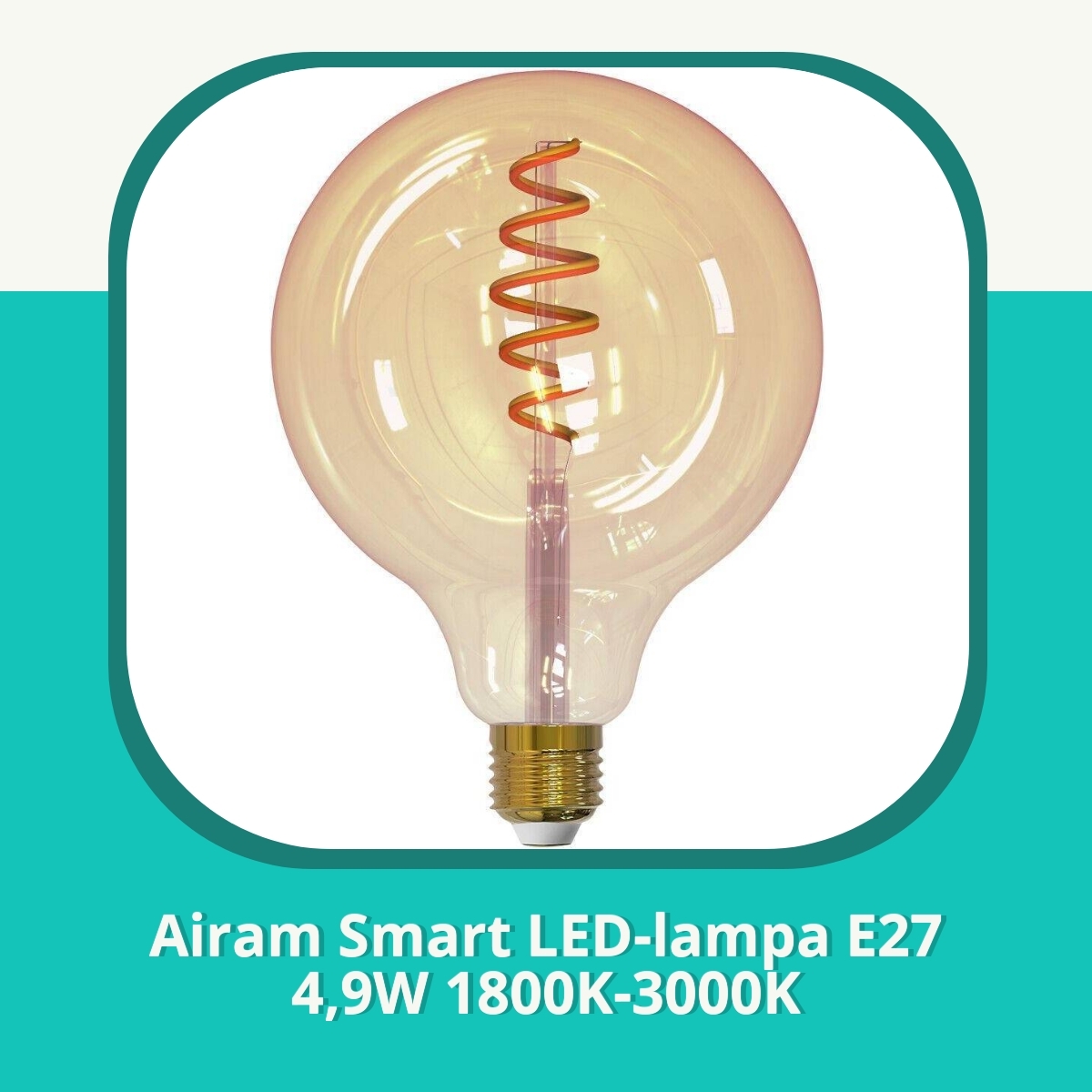 Recension af Airam Smart LED-lampa E27 4,9W 1800K-3000K