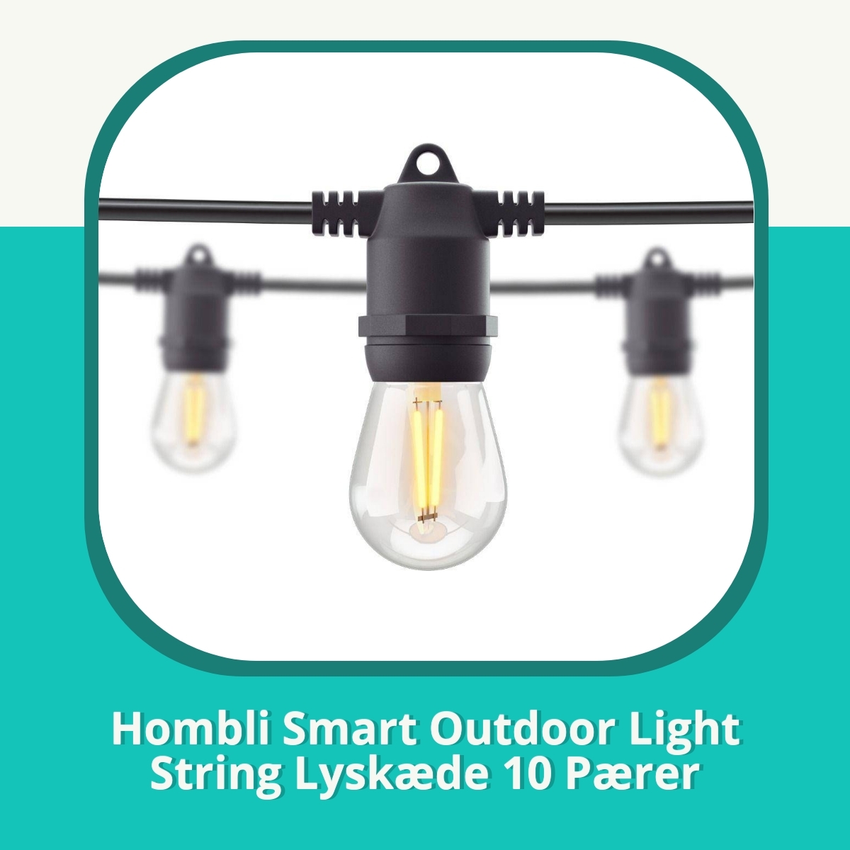 Anmeldelse af Hombli Smart Outdoor Light String Lyskæde 10 Pærer